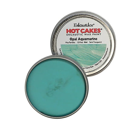 UPC: 0813043013292 | Enkaustikos Hot Cake Encaustic Wax Paint  1.5 oz. Tin  Opal Aquamarine