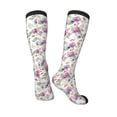 thumbnail image 4 of Daiia Sports Socks Orchids Flowers Printed Novelty Crew Socks for Men Women Knee High Socks Cotton Socks Soft & Breathable Support Unisex Socks, 4 of 9