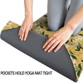 thumbnail image 3 of White Flower Leaves Yellow Pattern Hot Yoga Mat Towel Non Slip for Hot Yoga - Quick-Drying Yoga Mat Cover with 4 Corner Pockets with Travel Bag - Hot Yoga Towel Non Slip 70"x26", 3 of 6