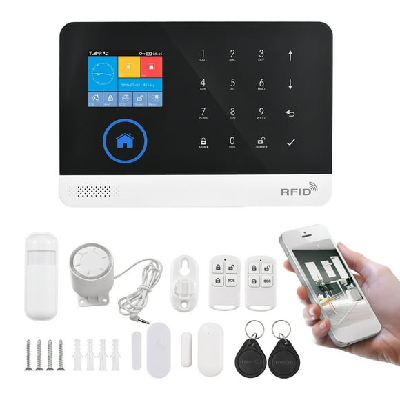 Security Alarm System for House 2.4G WiFi GSM 2.4 inch TFT LCD Display Wireless Home