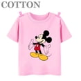 thumbnail image 3 of Camisetas de algodón con estampado de manga corta para niños y niñas, con estampado de dibujos animados de Mickey Mouse de Disney y Anime, de verano, 3 of 5