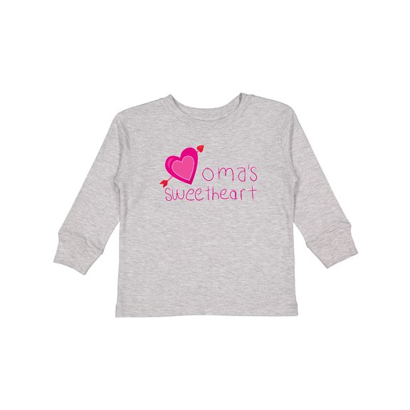 Inktastic Oma's Sweetheart Boys or Girls Long Sleeve Toddler T-Shirt