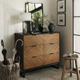 thumbnail image 2 of Nathan James Enloe Boho 3-Drawer Dresser for Bedroom, Wood Dresser with Deep Drawers, Metal Legs and Drawer Pulls, Rustic Brown, 2 of 5