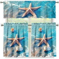 Highland Cow Kitchen Curtains and Valances Set of 3, Daisy Washable Rod Pocket Kitchen Curtain Set 36 Inches, Kitchen Window Curtains Set for Kitchen Bathroom Bedroom