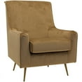 thumbnail image 2 of Fox Hill Trading Lana Velvet Accent Chair, Taupe Brown, 2 of 6
