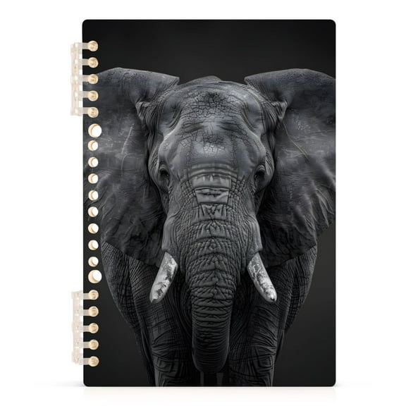 African Elephant Spiral Notebooks 60 Sheets 120 Pages A5 Journal Notepad 8.3x5.7 Inch Thick Adjustable College Ruled Paper