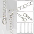 thumbnail image 3 of 10Pcs Necklace Extender with Lobster Clasps Silver Bracelet Extender Chains for Women, 3 of 5