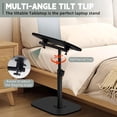 thumbnail image 5 of C Table End Table Adjustable Height, 360°Swivel & Flip Top TV Tray Laptop Table, Small Side Table for Small Spaces Bedroom Living Room, Couch Table for Sofa Bed Chair Bathtub, 5 of 14