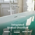 thumbnail image 5 of Eviva Cascade 67 Inch Solid Surface Freestanding Bathtub in Matte White, 5 of 5