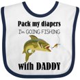 thumbnail image 3 of Inktastic Pack My Diapers, I'm Going Fishing with Daddy Boys or Girls Baby Bib, 3 of 4