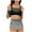 Gray, variant on Ohufall Tankini Swimsuit Women Plus Size Two Piece Bathing Suits Gradient Ruched Tummy Control Tankini Swim Top with Bottoms Swimwear