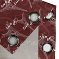 thumbnail image 3 of Ambesonne Eiffel Grommet Curtain Single Panel, Romantic City of Love, 50"x60", Maroon White Tan, 3 of 5
