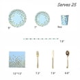 thumbnail image 4 of 200 Pieces Rose Gold Party Supplies - Rose Gold Paper Plates & Napkins Cups Silverware Serves 25 Sets for Wedding Bridal Shower Engagement Birthday Parties (Blue, 12 * 24 * 24cm), 4 of 4