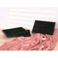 thumbnail image 6 of Unique Bargains Set of 2 Stackable Jewelry Boxes Organizer Trays with Removable Dividers Black 12 Grid Tray, 6 of 7