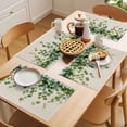 thumbnail image 5 of Placemat Set of 6 Green Leaves Placemats for Dining Table Spring Plants Washable Table Mats for Kitchen and Party Decor Indoor & Outdoor Use, 5 of 8