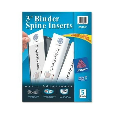 Binder Insert Set - Avery Binder Spine Inserts AVE89109