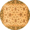 thumbnail image 1 of Ahgly Company Indoor Round Oriental Orange Traditional Area Rugs, 3' Round, 1 of 1