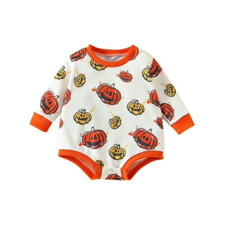 

Glonme Buttons Halloween Romper for Infant Cute Travel Jumpsuit Loose One Piece Playsuit Beige 90cm