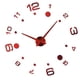 thumbnail image 5 of Reloj de pared 3D DIY con números grandes, decoración de cristal, espejo adhesivo para el hogar y la oficina. rojo, 5 of 6