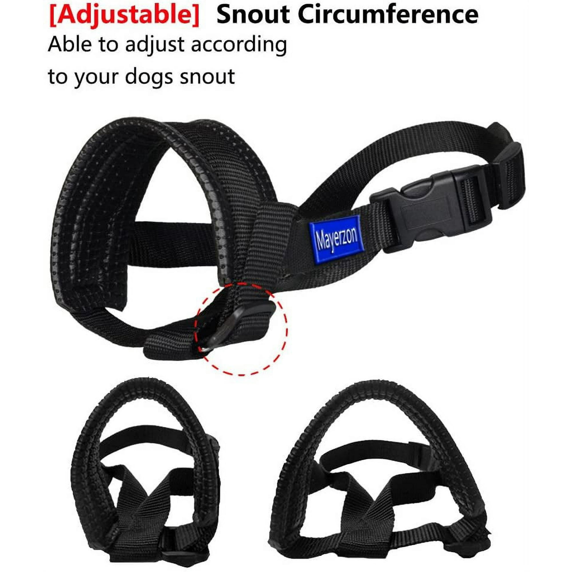 Mikewe Dog Muzzle adjustable Loop Stop Biting Barking And Chewing Best For Aggressive Dogs Other Black
