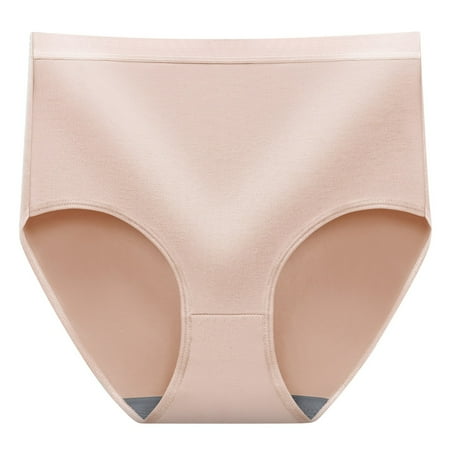 YHGFVOKJ Womens Underwear Full Coverage High Waist Suppressing Lifting Body High Waisted Panties Shaping Large Size Middle And Elderly Thongs Brief Bikini Panties for Women Beige L