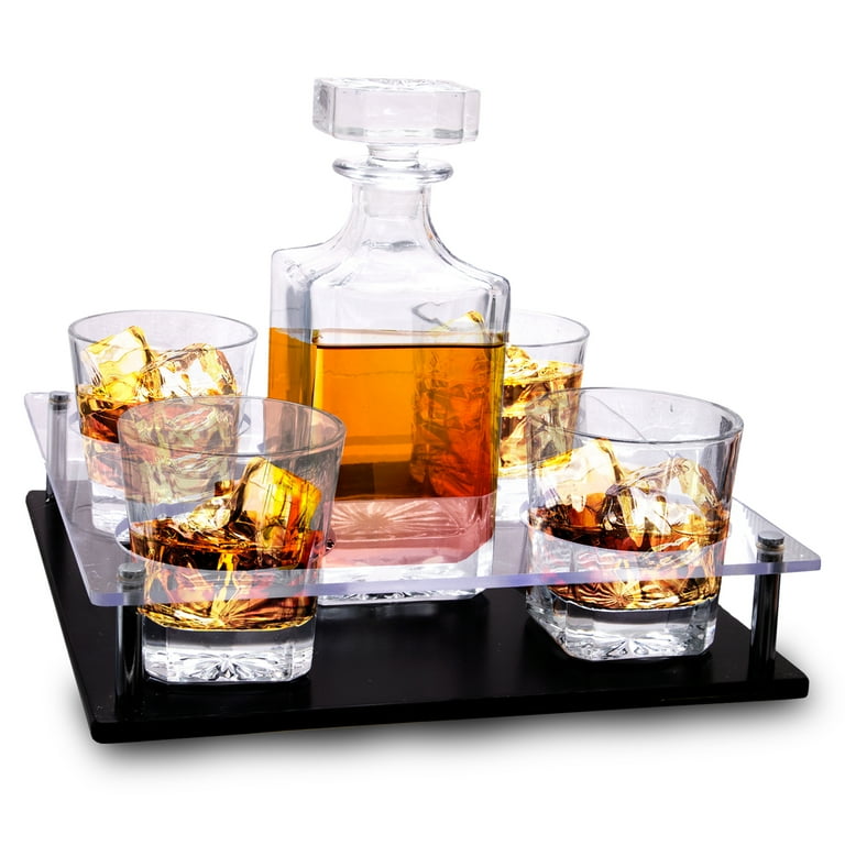 Wooden Whiskey Glasses Set, Scotch Glass Set