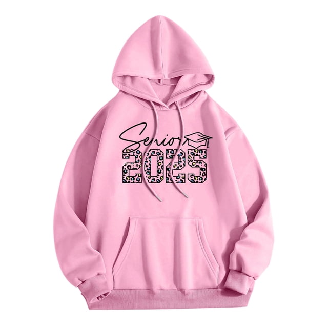 WEAIXIMIUNG Sweatshirts à Col Rond pour Femmes Bleu Marine Sweat à Capuche Décontracté pour Femmes avec Poche Saison Senior 2025
