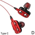 thumbnail image 4 of Quad-Core Dual Dynamic In-Ear Wired Headphones with 3.5mm and Type-C Connectors in Four Colors, 4 of 8