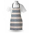 thumbnail image 4 of Abstract Apron, Continuous Triangle Arrangement Bicolored Simple Modern Illustration, Unisex Kitchen Bib with Adjustable Neck for Cooking Gardening, Adult Size, Pale Eggshell Night Blue, by Ambesonne, 4 of 4
