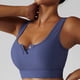 thumbnail image 3 of Mujeres Sujetador deportivo Racerback Seamless bralette corto crop top acolchado soporte de alto impacto para las mujeres gimnasio entrenamiento fitness, 3 of 6