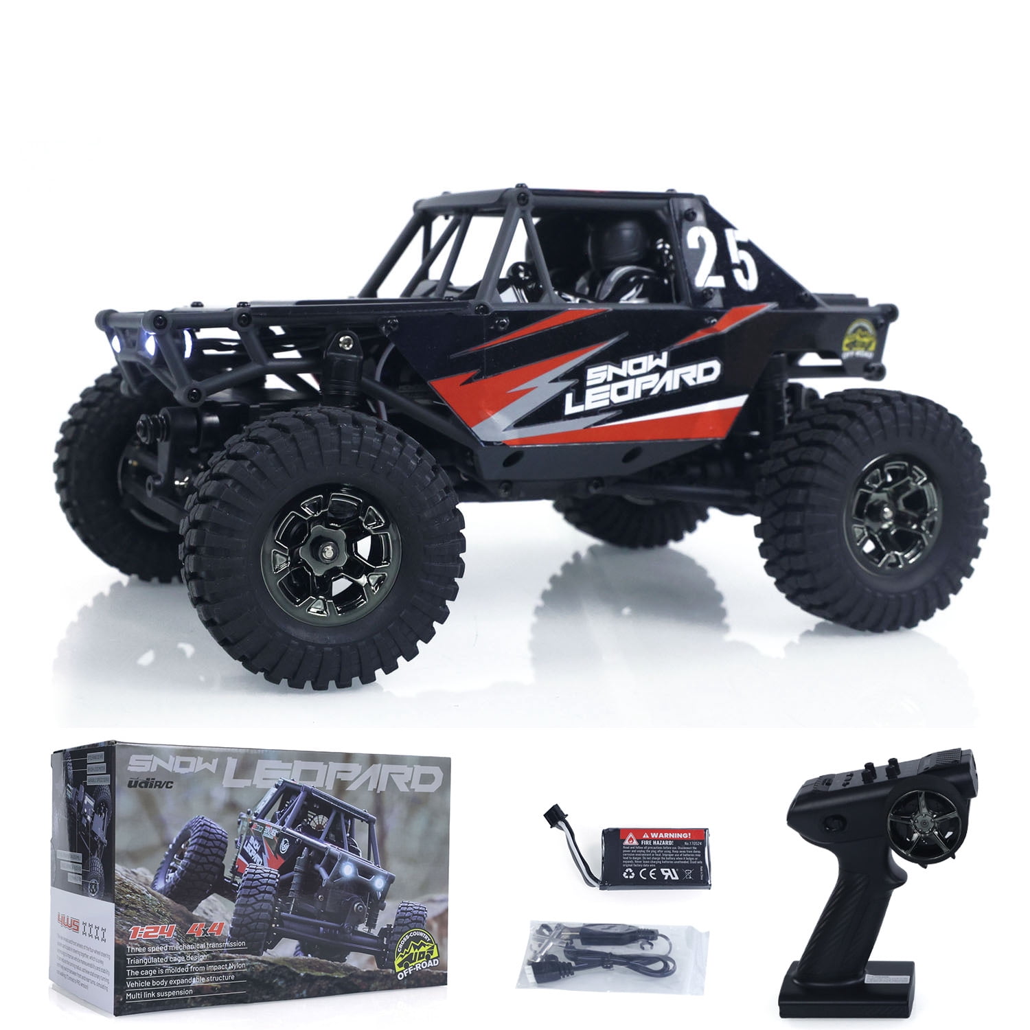 UdiRC UCX2405PRO 1/24 2.4G 4WD RC Rock Crawler Brushless Motor ESC Radio Controlled Off-Road Vehicles RTR Model Car Toys Battery