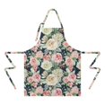 thumbnail image 2 of Pioneer Flower Floral Print Pattern Apron-Garden Aprons for Women with Pockets-Cotton Linen Waterproof Kitchen Cooking Gardening Aprons Adjustable for Kitchen,Cooking,BBQ and Salon 33x27 Inch, 2 of 7