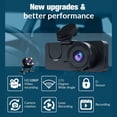 thumbnail image 3 of HLONK DashCam Front Rear and Inside Camera Car DVR Car Video Recorder Vehicle 1080P NightVision Driver Recorder, 3 of 8