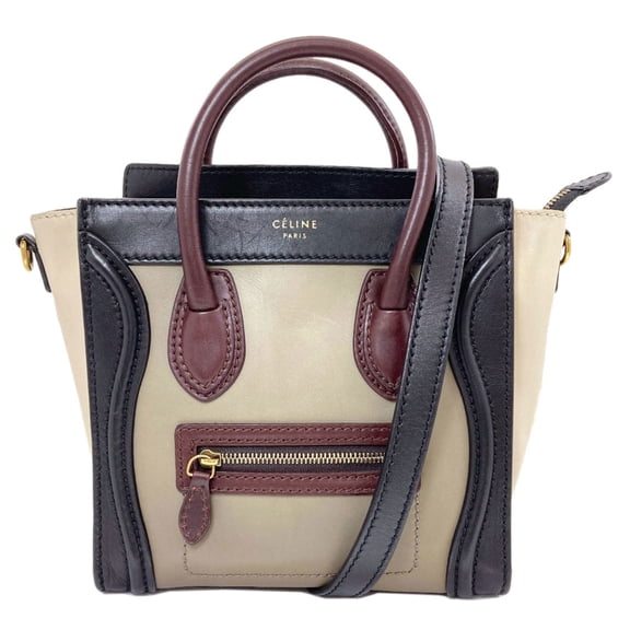 Pre-Owned Celine Luggage Nano 2-Way Handbag, Calfskin, Women's