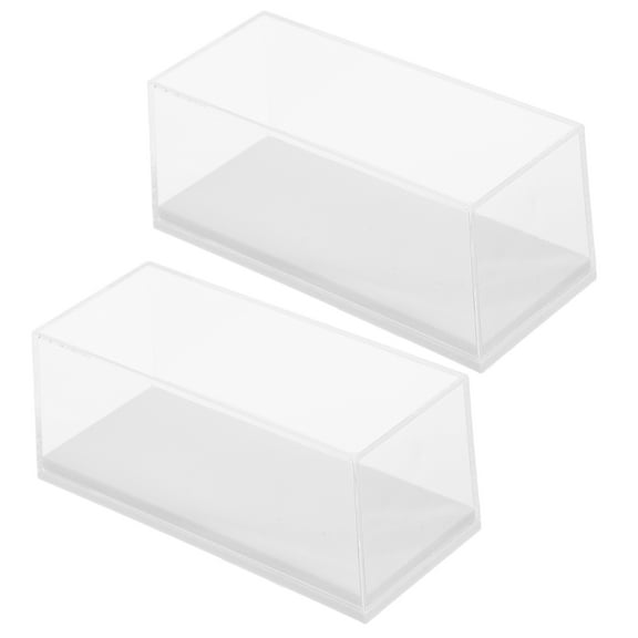 Beaupretty 2Pcs Transparent Acrylic Display Case for Model Car Collectors