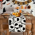 thumbnail image 2 of Halloween Table Runner, Christmas Table Runner,Xmas Seasonal Fall Gothic Skull Christmas Table Cloth Halloween Decorations for Home Kitchen Dining Party Decor (13x72 Inch), 2 of 6