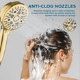 thumbnail image 5 of BLACK+DECKER High Pressure Handheld Shower Head with 9 Spray Settings and Stainless Steel Hose, Gold, 5 of 7