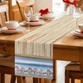 thumbnail image 4 of Western Horse Cotton Linen Table Runner for Dining Kitchen, Farmhouse Wooden Grain Vintage Cowboy Barn Door Wedding Outdoor Party Tablerunners, Dresser Scarf Coffee Tablecloth Runners 13x72 Inches, 4 of 8