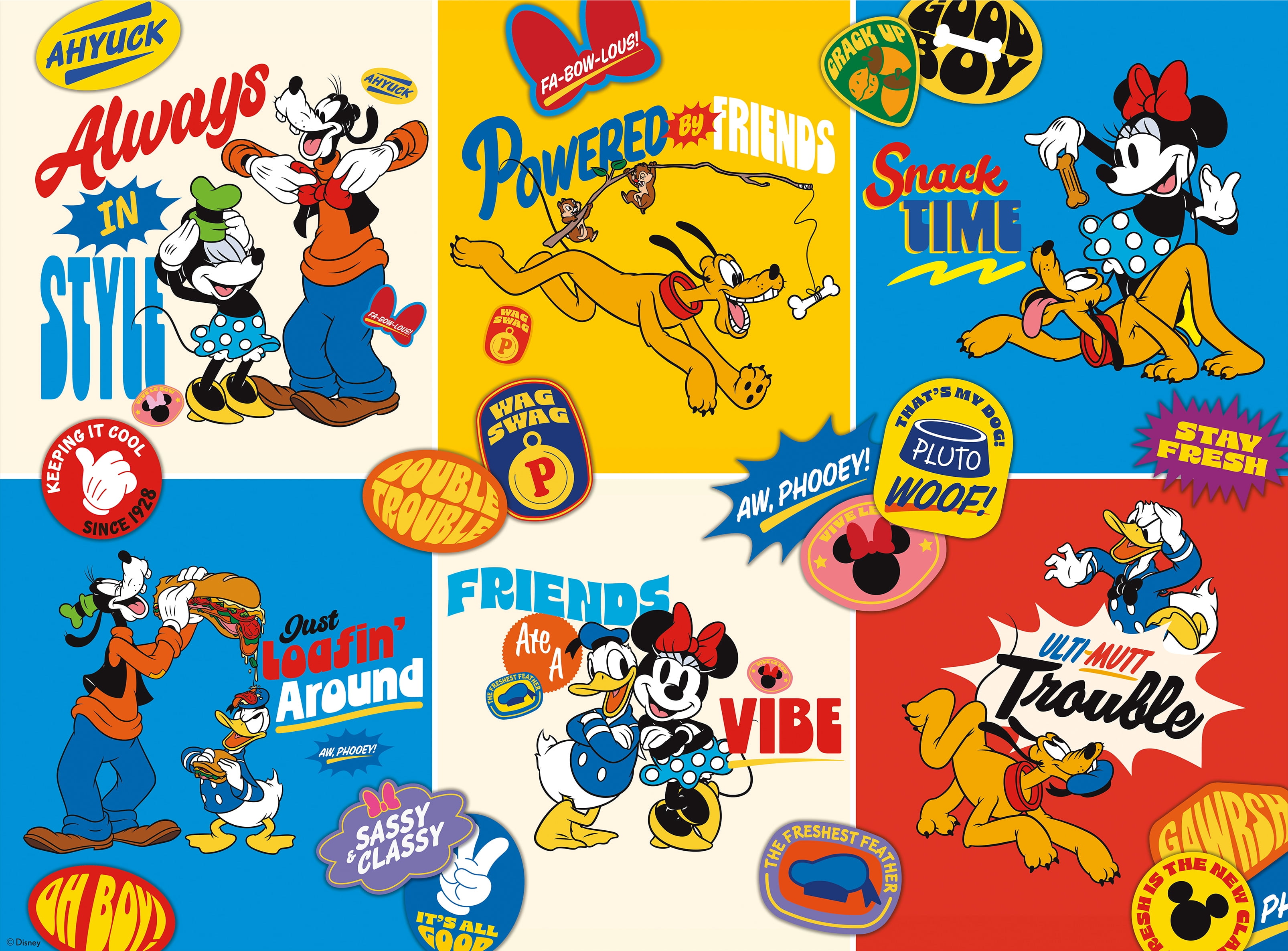 Ceaco Disney Mickey Mouse and Friends Collage 1000-Piece Interlocking Jigsaw Puzzle for Children Ages 14+