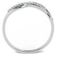 thumbnail image 3 of Luxe Jewelry Designs Stainless Steel Women's Ring with CZ - Size 8 (Pack of 2), 3 of 4