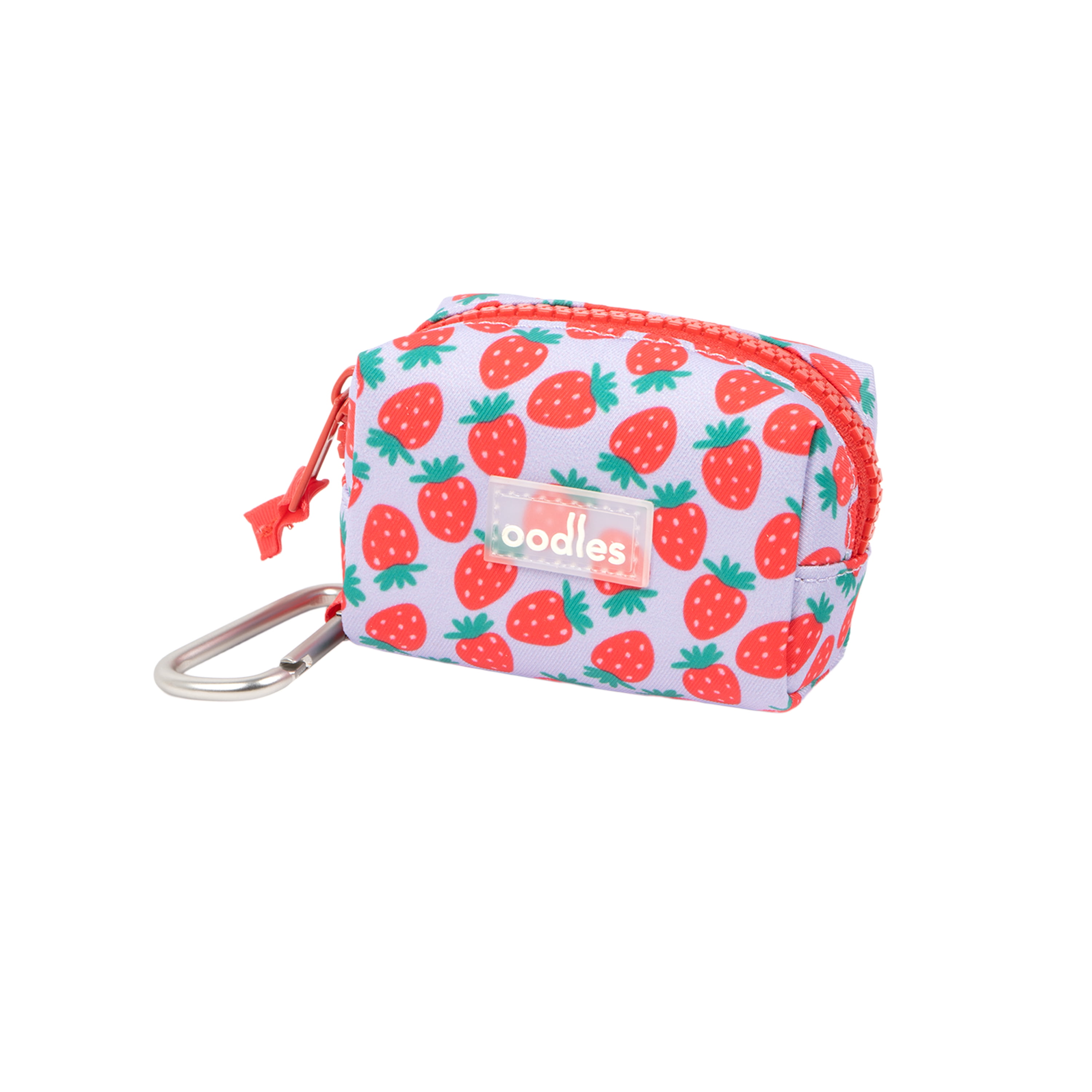Oodles Purple Strawberry Print Dog Walking 3 Piece Set, Small