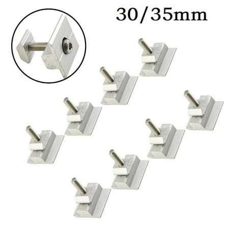 

8Pcs Durable Solar Panel Mid Clamp Assembly 30/35mm Connect Fixing Solar Panel