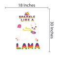 thumbnail image 3 of LLAMA - Vinyl Kids Bedroom Sparkle Like A Lama Rainbow Colored Font Lettering Art Décor Sticker Alpaca Animal Design Adhesive Wall Decal - Removable Home Art Multicolored Wall Decoration 18" x 30", 3 of 3