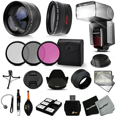 Nikon Wide Angle Lens D7000 Premium 52mm Accessory Kit for Nikon D750 Nikon D7100 D7000 D5300 D5200 D5100 D810 D800 D610 D600 D3300 D3200 D3100 D4x D3x DSLR Cameras - Includes: High Definition Wide Angle Lens with Macro Closeup ()