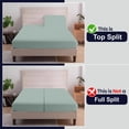 thumbnail image 3 of SGI Bedding 28" King Split Top Flex Head sheet 100% Egyptian Cotton Sheet Set - 600 Thread Count Flex Top Sheet for Adjustable Bed 4 Piece Sheet Set 15" Deep for Sleep Number bed - Aqua Green, 3 of 7
