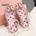 thumbnail image 4 of Viluyesy Girls Jelly Sandals Kids Summer Closed Toe Hook Loop Strap Glitter Butterfly Beach Water Shoes Silver Size 13.5 Little Kids, 4 of 5
