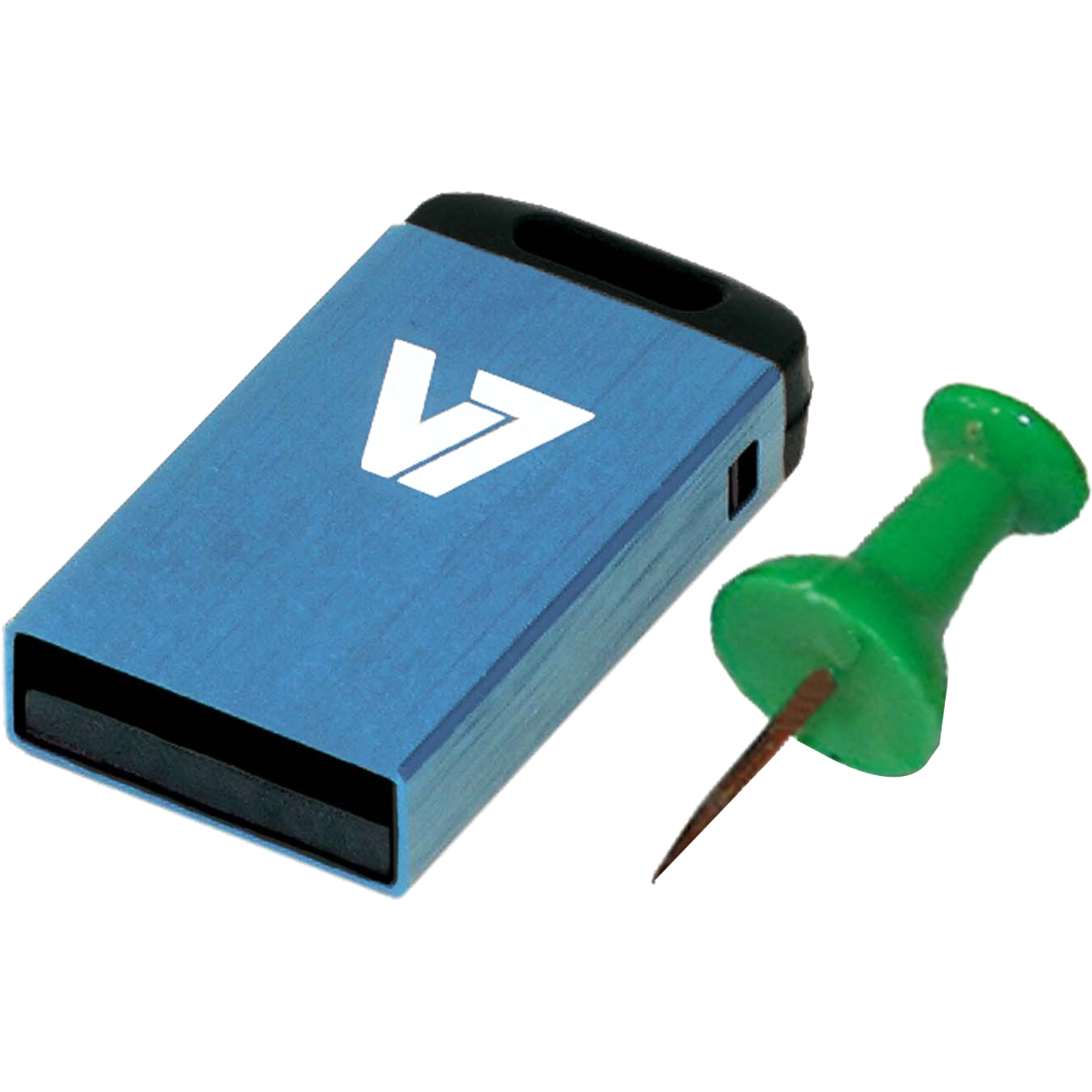 V7 8GB Blue Nano USB Flash Drive - image 4 of 4