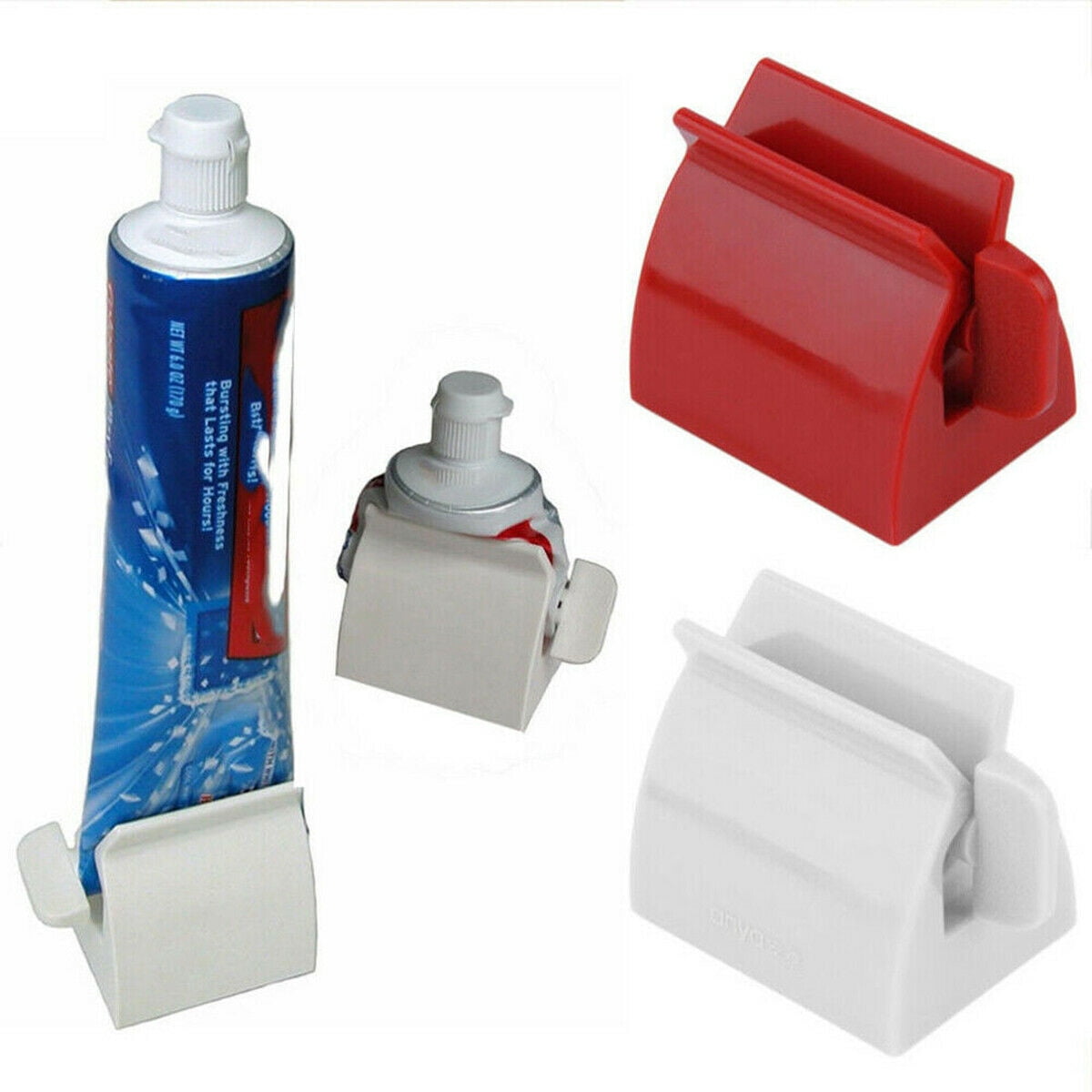 Details about   1 Pcs Toothpaste Squeezer Rolling Tube Easy Dispenser Seat Holder Stand Bathroom 