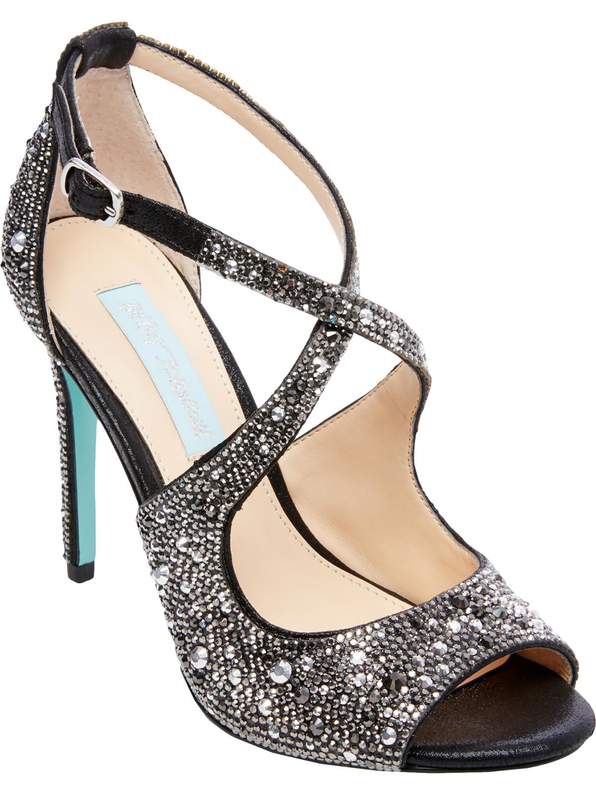 Details about   Hot Womens Mixed Colors Rhinestones Ankle Strap Med Heels Sandals Shoes Fashion 