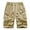 Khaki, variant on Funicet Men's Cargo Shorts Elastic Waist Relaxed Fit Cotton Casual Outdoor Lightweight Work Shorts Multi-Pockets